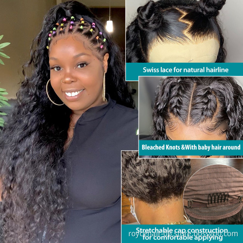 100% Brazilian Virgin Cuticle Aligned Natural Hair Transparent Swiss Lace Wig HD Lace Front Human Hair wigs for Black Women
